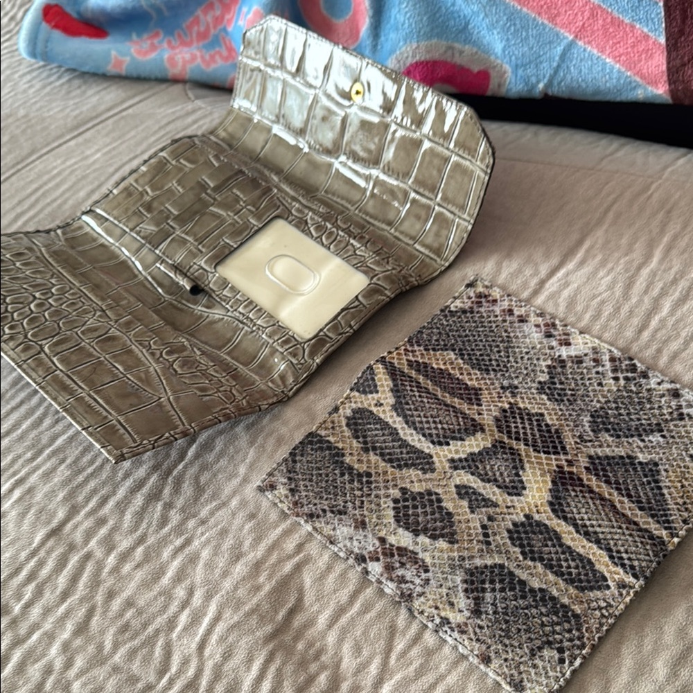 Brahmin Brown Satchel with Exotic Snake Print - Picture 11 of 17